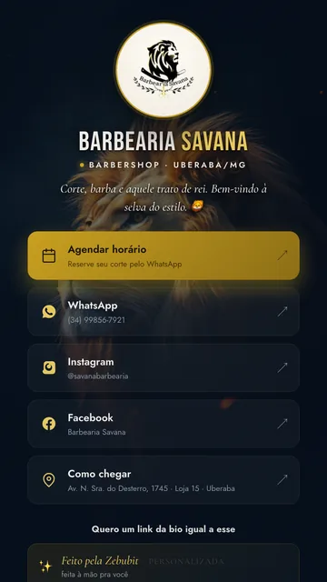 Bio da Barbearia Savana