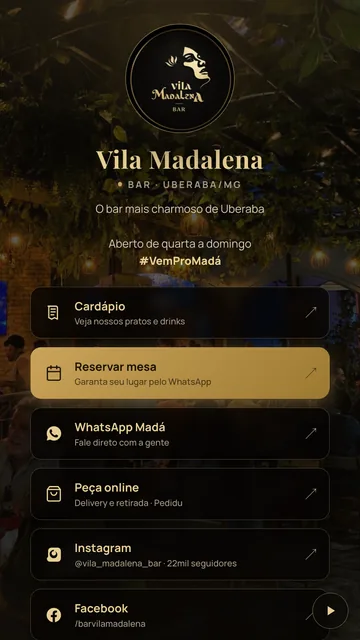 Bio do bar Vila Madalena