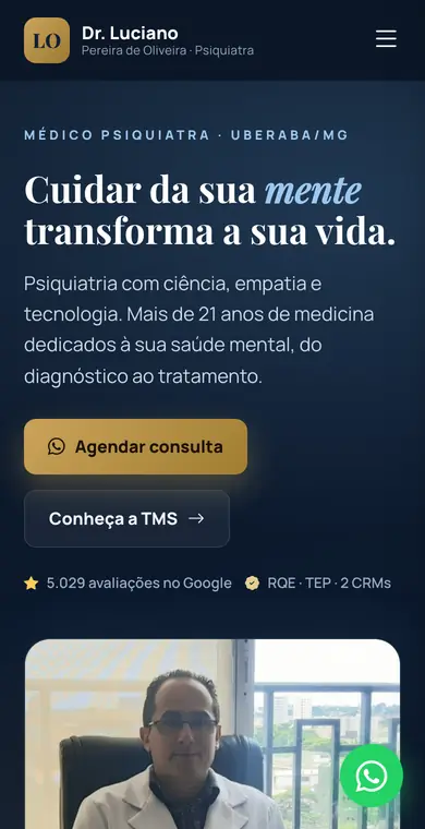 Site do Dr. Luciano, médico psiquiatra