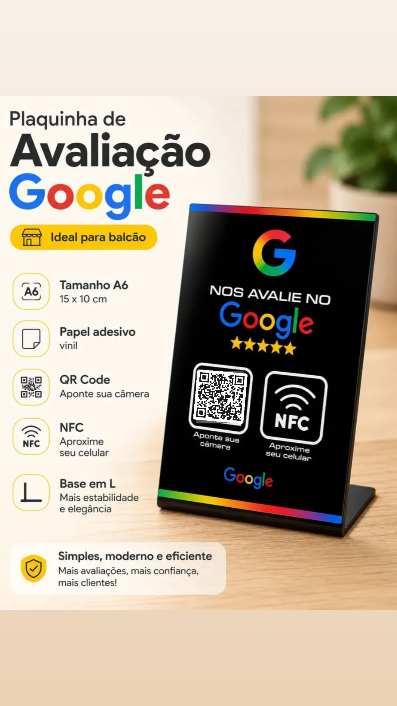 Placa de avaliação Google, especificações